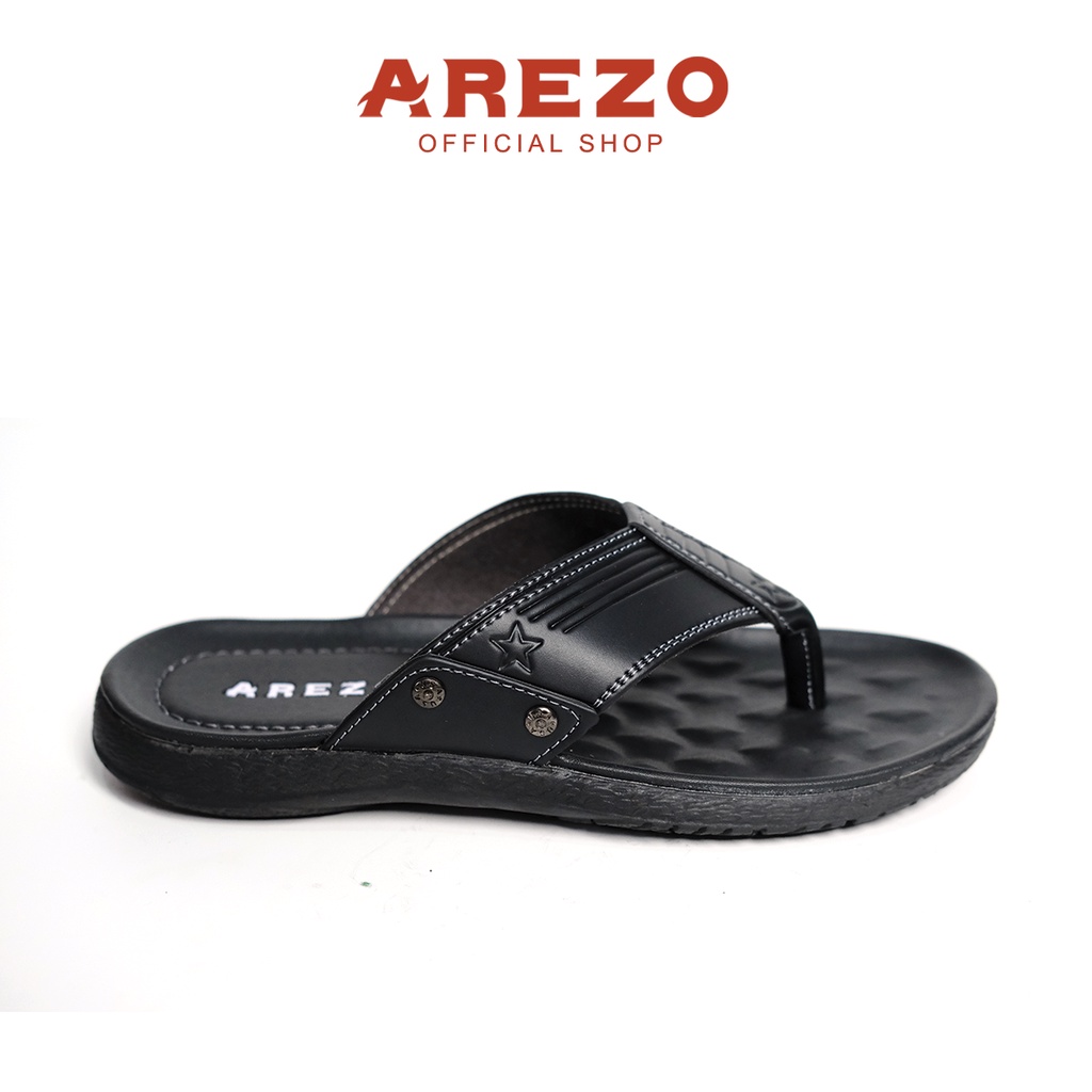 Sandal import Arezo Slop Pria Casual Sendal Selop Cowok Distro Kekinian Branded Cowok Laki Laki Casual Kekinian Berkualitas S 04