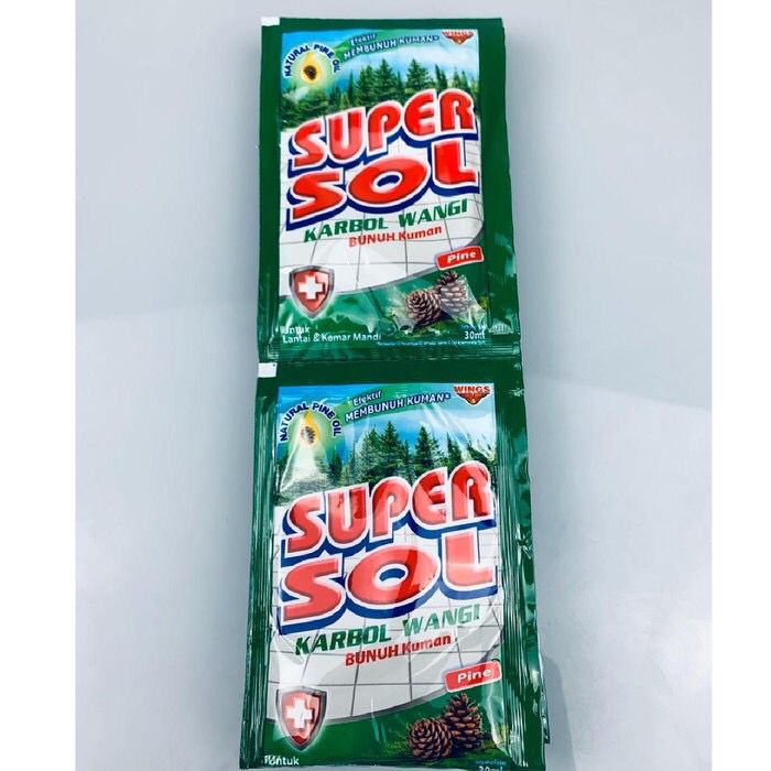 SUPER SOL KARBOL WANGI PINUS 25 ML 1 RENCENG ISI 12 PCS [SWEETSPACE]