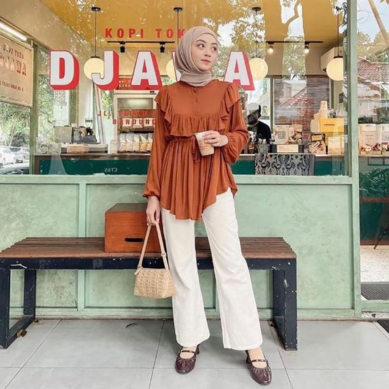 Blouse VIRAL Rayon Airflow Jumbo - Meggi Blouse //655