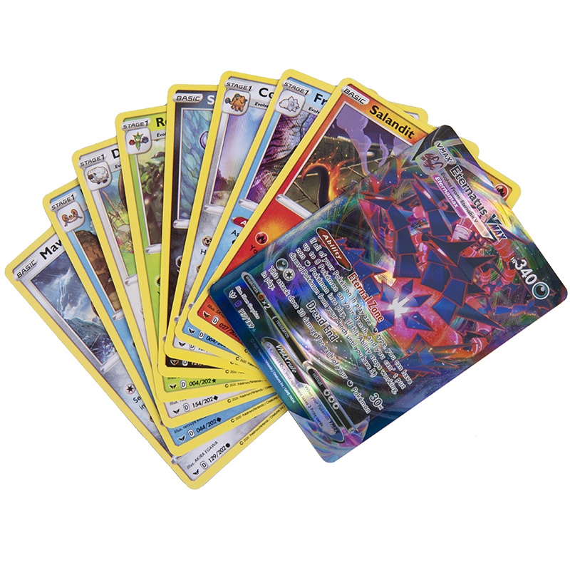 54pcs Kartu Pokemon Vmax Bahasa Inggris Warna Emas Untuk Koleksi