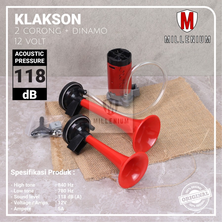 KLAKSON TRUK MOBIL 2 TEROMPET - KLAKSON DINAMO 2 CORONG 12V-24V HIGH QUALITY