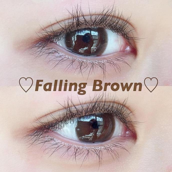 ORIGINAL SOFTLENS FALLING BROWN KITTY KAWAI NATURAL soflens softlenses