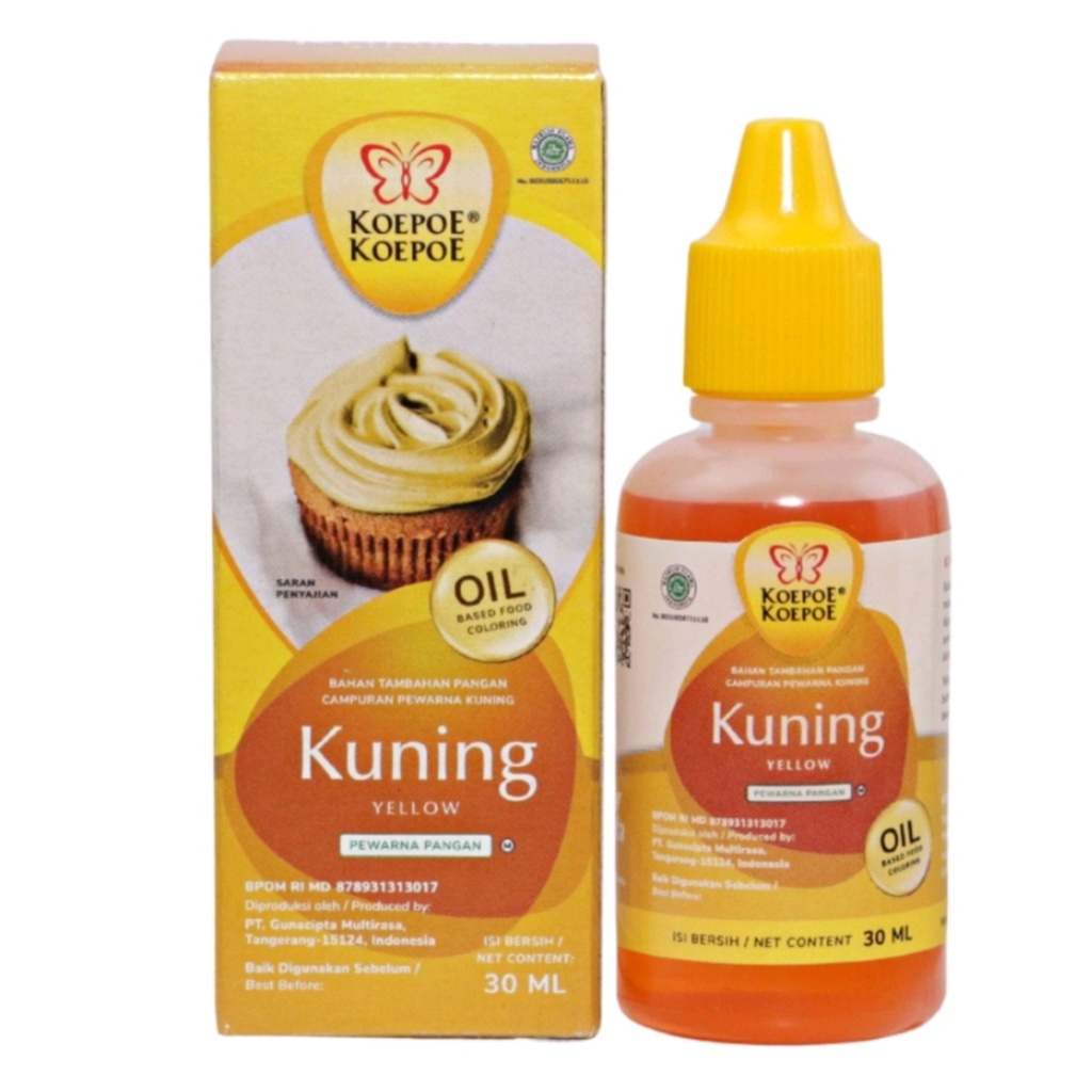 Pewarna Koepoe koepoe Oil based 30ML kupu kupu coloring new - Kuning