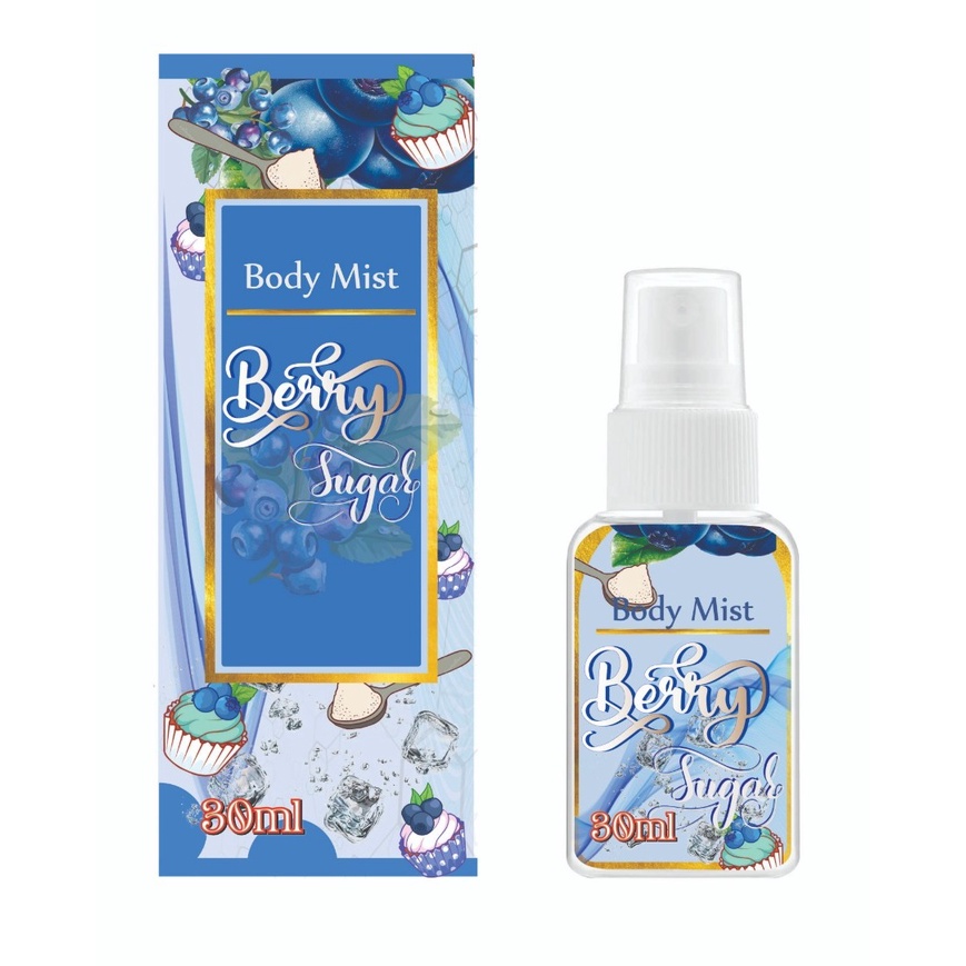 Kanzo - Parfum Body Mist Berry Sugar 30ml Premium / Body Mist Berry Sugar 30ml / Parfum Wanita Wangi Tahan Lama
