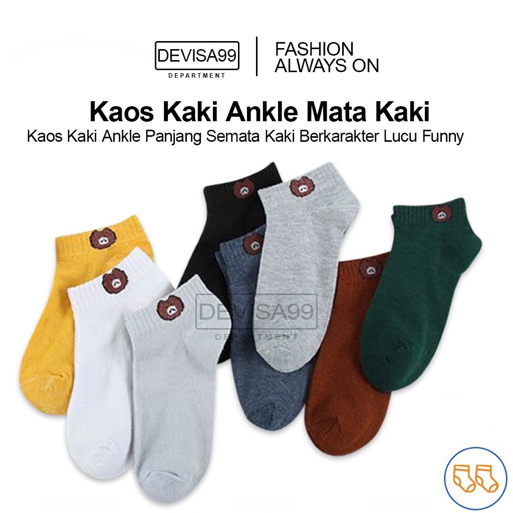 kaos kaki ankle semata kaki motif karakter lucu kaos kaki fashion unisex