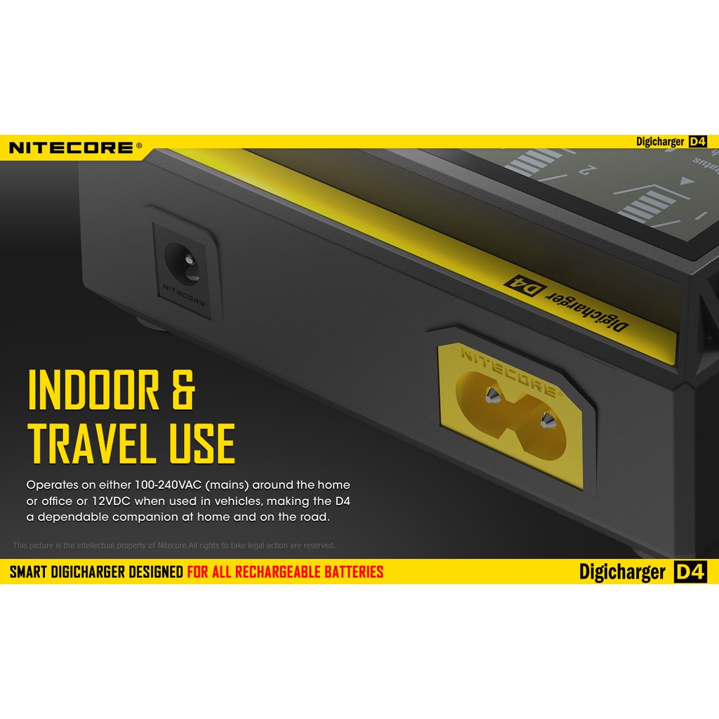 Nitecore D4 Digicharger Universal Battery Charger 4 Slot