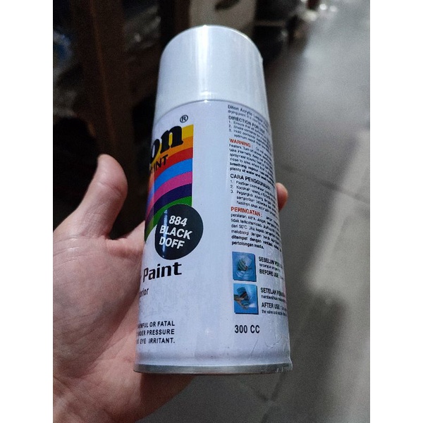 diton cat semprot hitam black doff 884 300cc