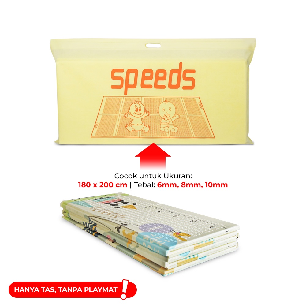 SPEEDS Playmat Perlak Bayi Anak Alas Tidur Lipat Alas Tidur Bayi Anak Tas Playmat Bahan XPE Tebal Karpet Lipat