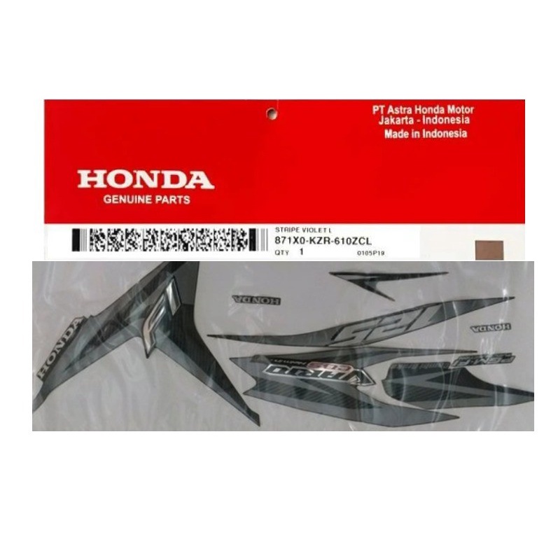 STRIPE VIOLET L - Sticker Honda Vario 125 Violet KIRI - 871X0KZR610ZCL