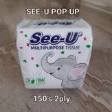 tissue SEE-U POP UP multipurpose 150sheets 2ply