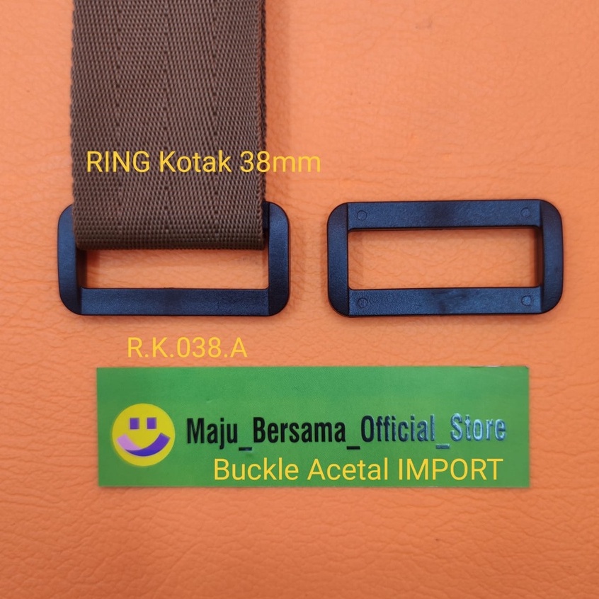 Buckle Acetal Import - Ring Jalan &amp; Ring Kotak 38mm - isi 100p SK1