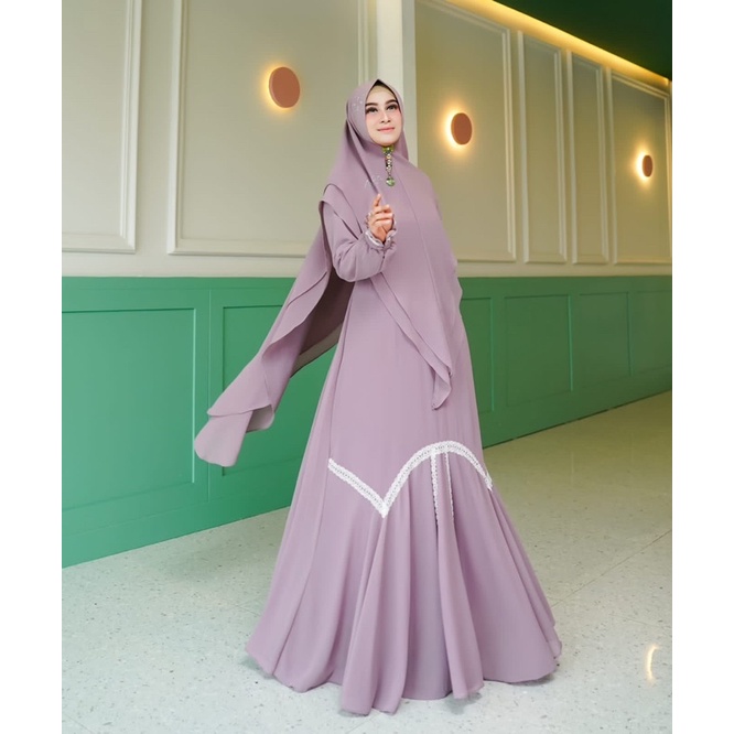 Gamis syari Hanum polos by ashafa syari