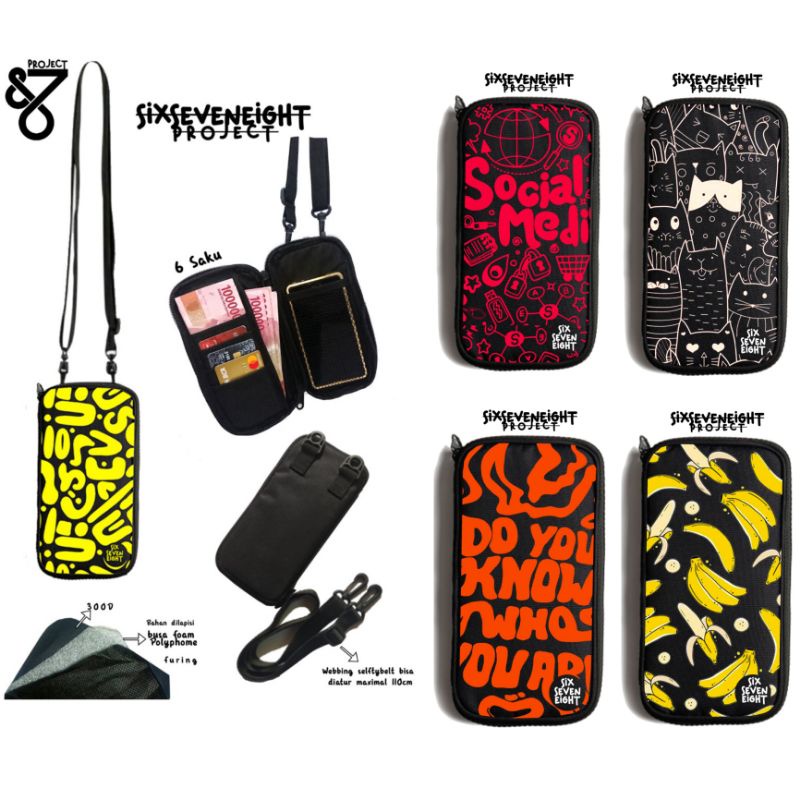 Hanging Wallet Leher Gantung Dompet Hp Kartu / Tas hp wallet pouch wallet