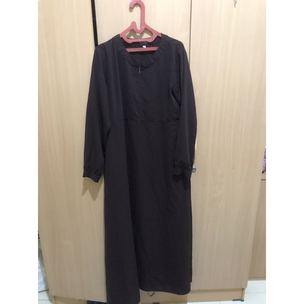 preloved gamis alhauraa basic wolvis coffee