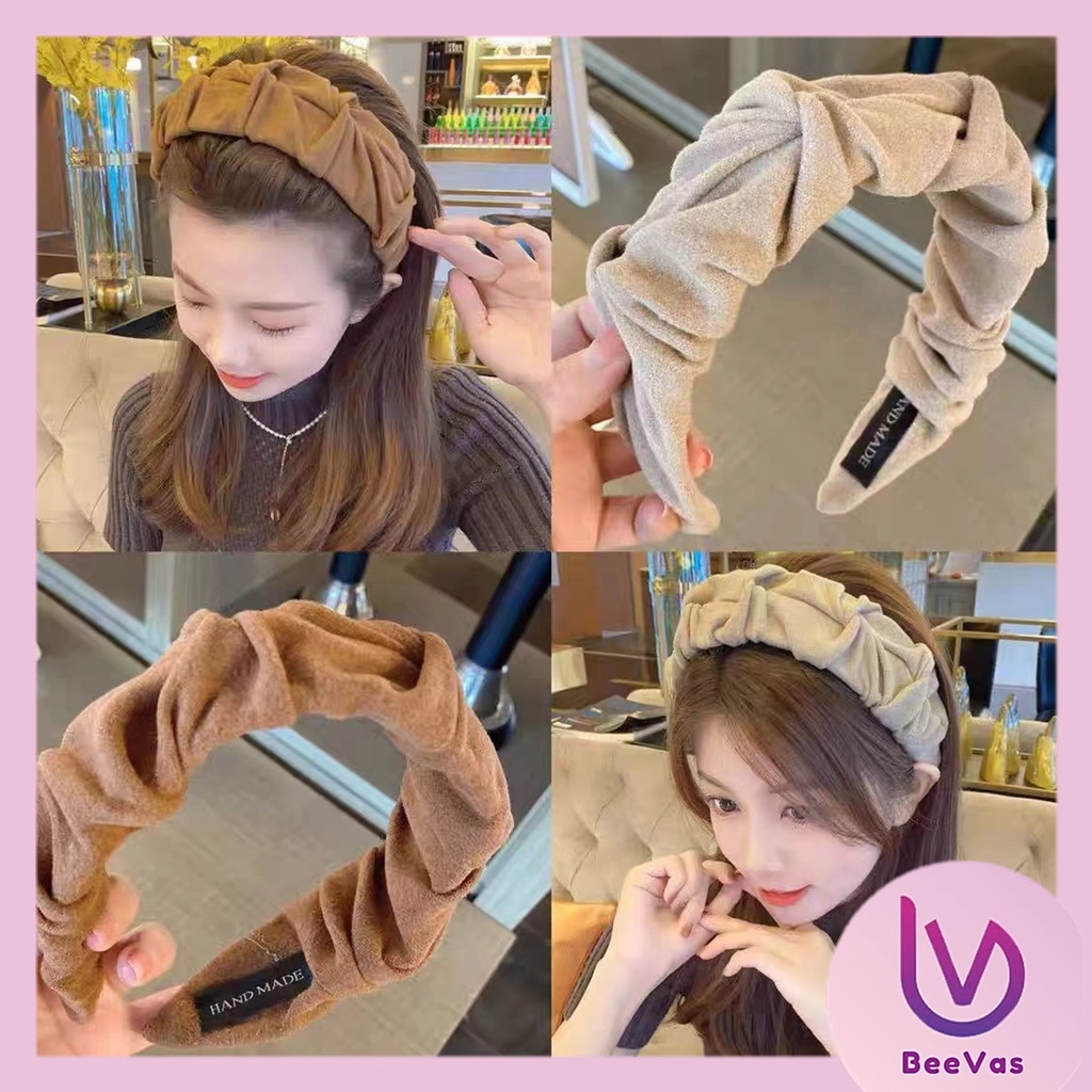 BV.ID BD977 Bando Wanita Scrunchies Bandana Korea Scrunchie Elastis Desain Simpul Silang