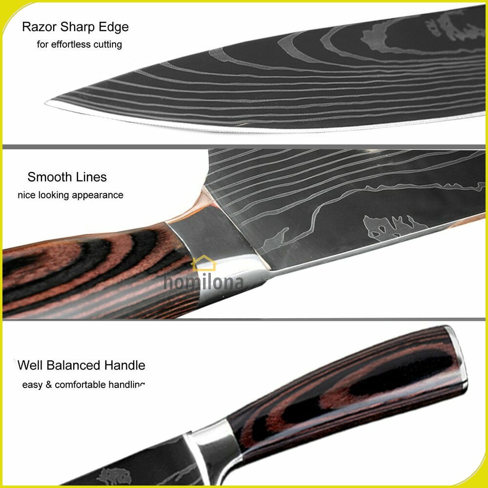 Pisau Dapur Chef Damascus Pattern XITUO