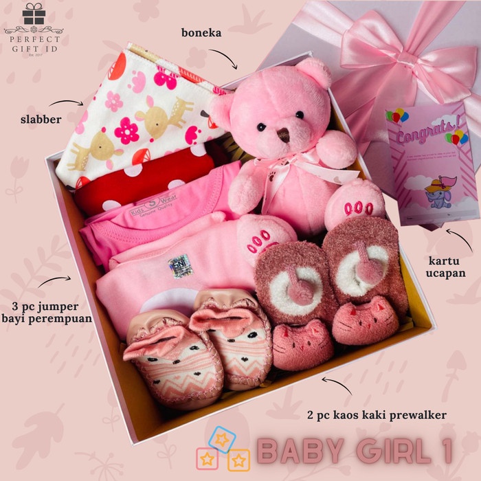 

(COD) Hampers Bayi Perempuan Hampers Baby Girl Newborn BabyGift Kado Lahiran - BABY GIRL 1