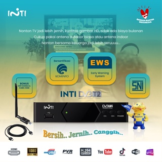 INTI STB TV DIGITAL DVB-T2 -- Bonus : Dongle WiFi dan Kabel HDMI