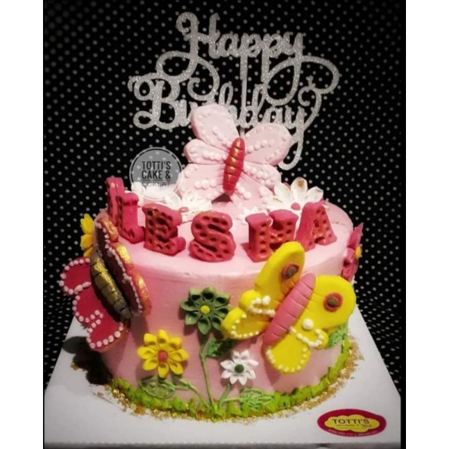 

Kue ulang tahun karakter kupu kupu Kue Enak BLACKFOREST Birthday Cake / Kue Ulang Tahun Ultah (20cm )