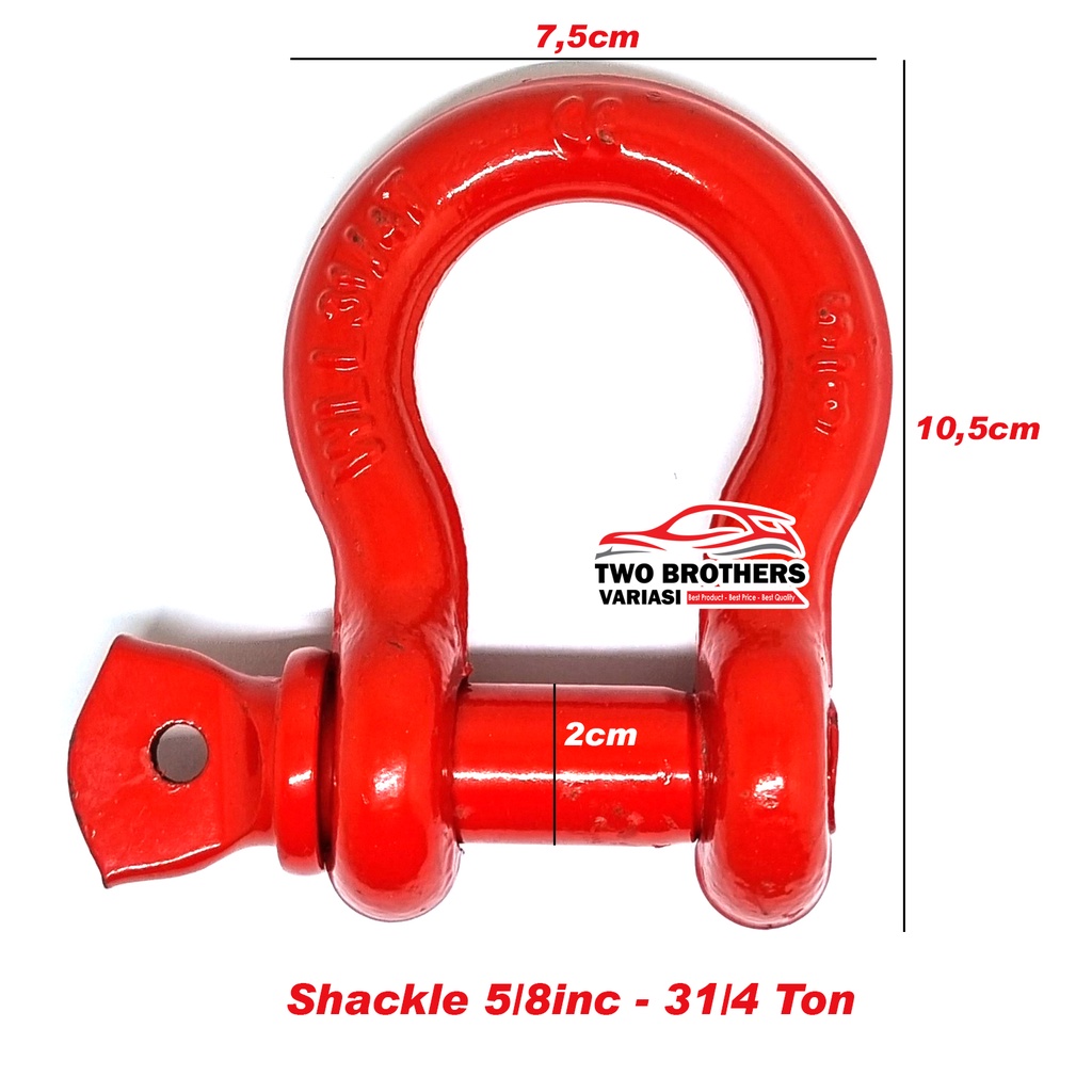 Shackle Omega anting derek towing kapasitas 3 1/4 ton 5/8”