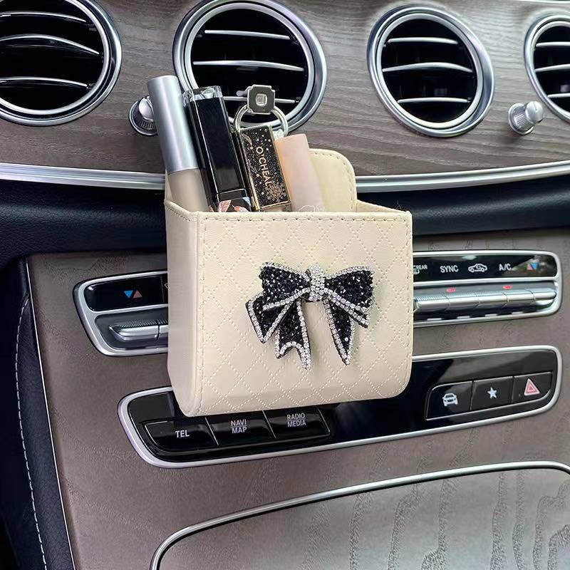 1pcs Car air outlet storage bag car interior decoration supplies storage storage box mobile phone storage bag car hanging bag for car