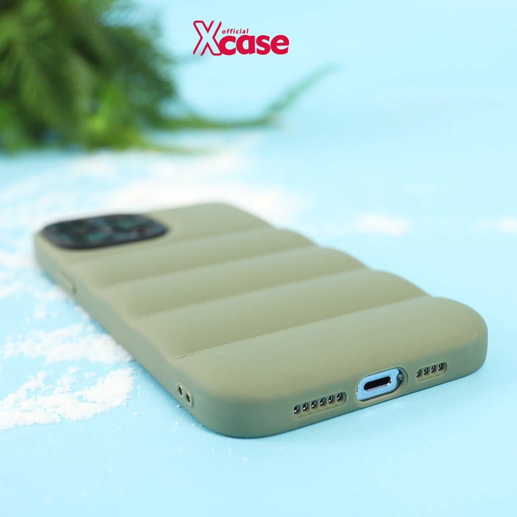 Winter Down Jacket Silicone Full Lenscover Case for iPhone 14 PLUS PRO MAX