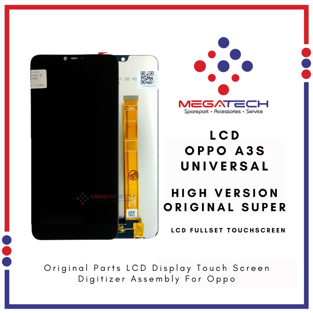 LCD Oppo A3s CPH-1803 / Realme 2 / Realme C1 Fullset Touchscreen