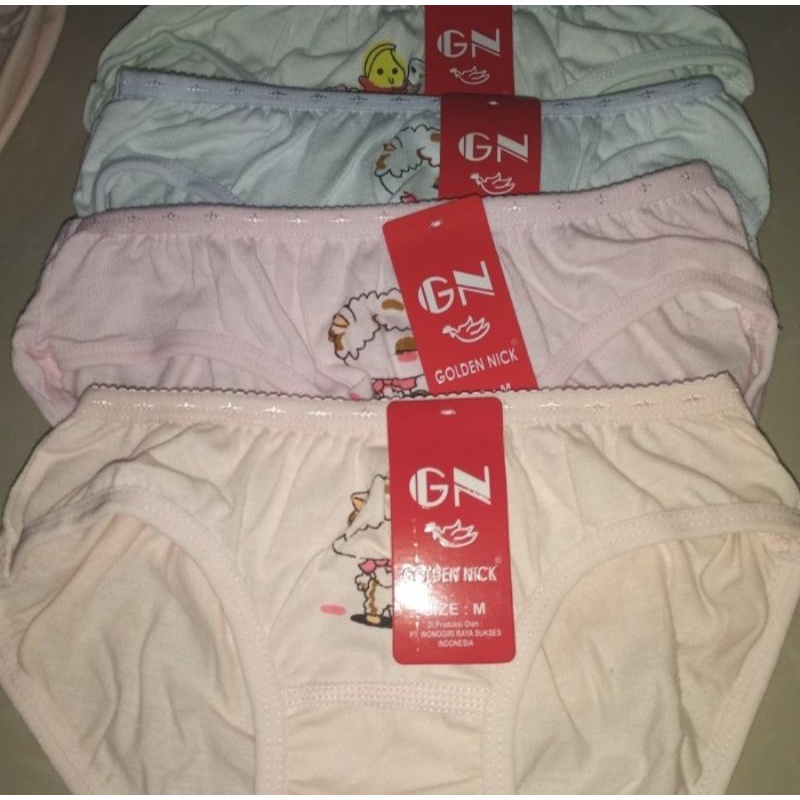 6 pcs celana dalam anak perempuan golden nick