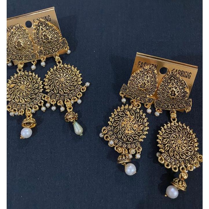 Anting Gantung Panjang India Tusuk Gaya Vintage India Aksen Rumbai Untuk Pesta