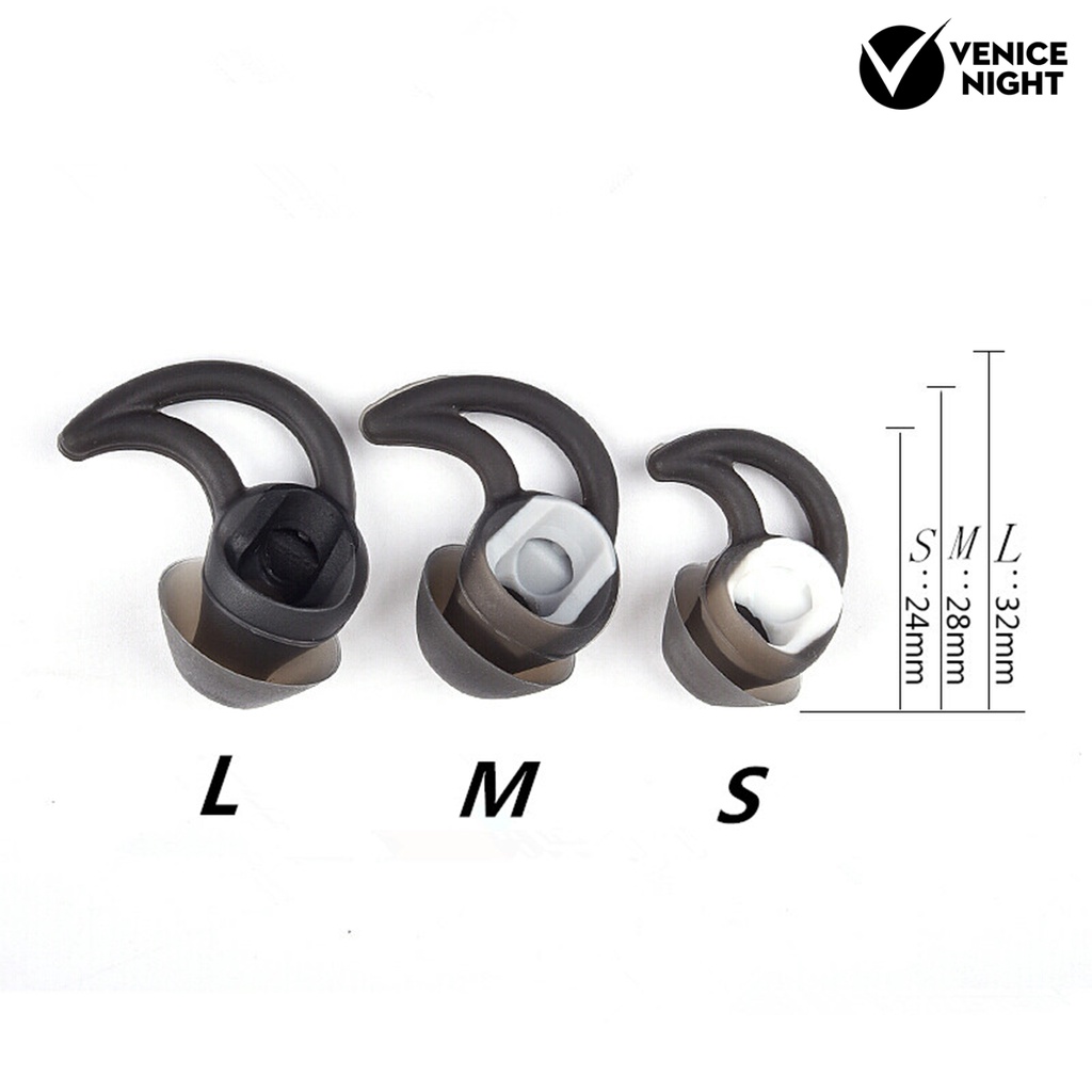 (VNEP) (Berkabel) 6Pcs Earphone Pelindung Lembut Fleksibel Earphone Tips Pengurangan Kebisingan untuk BOSE Soundsport QC30 QC20