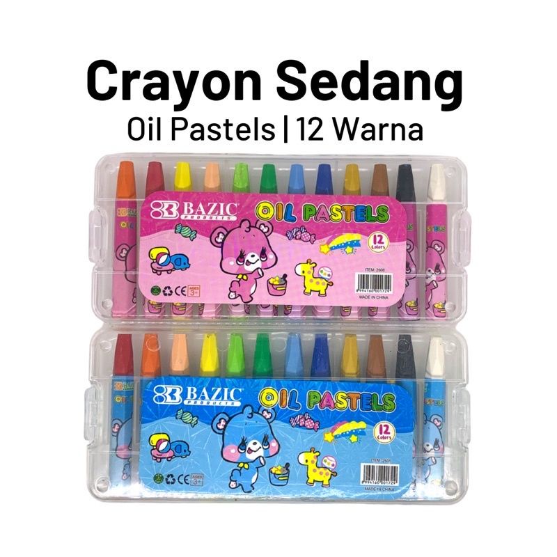 Medan Termurah 12 warna Crayon anak sekolah Crayon cantik Oil pastel 12 warna