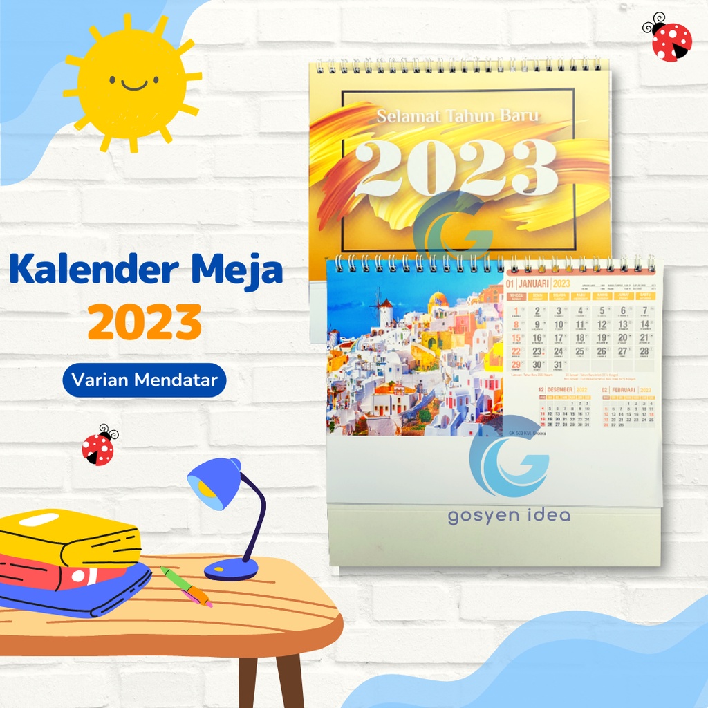 

Kalender Meja Tahun 2023 Varian Mendatar