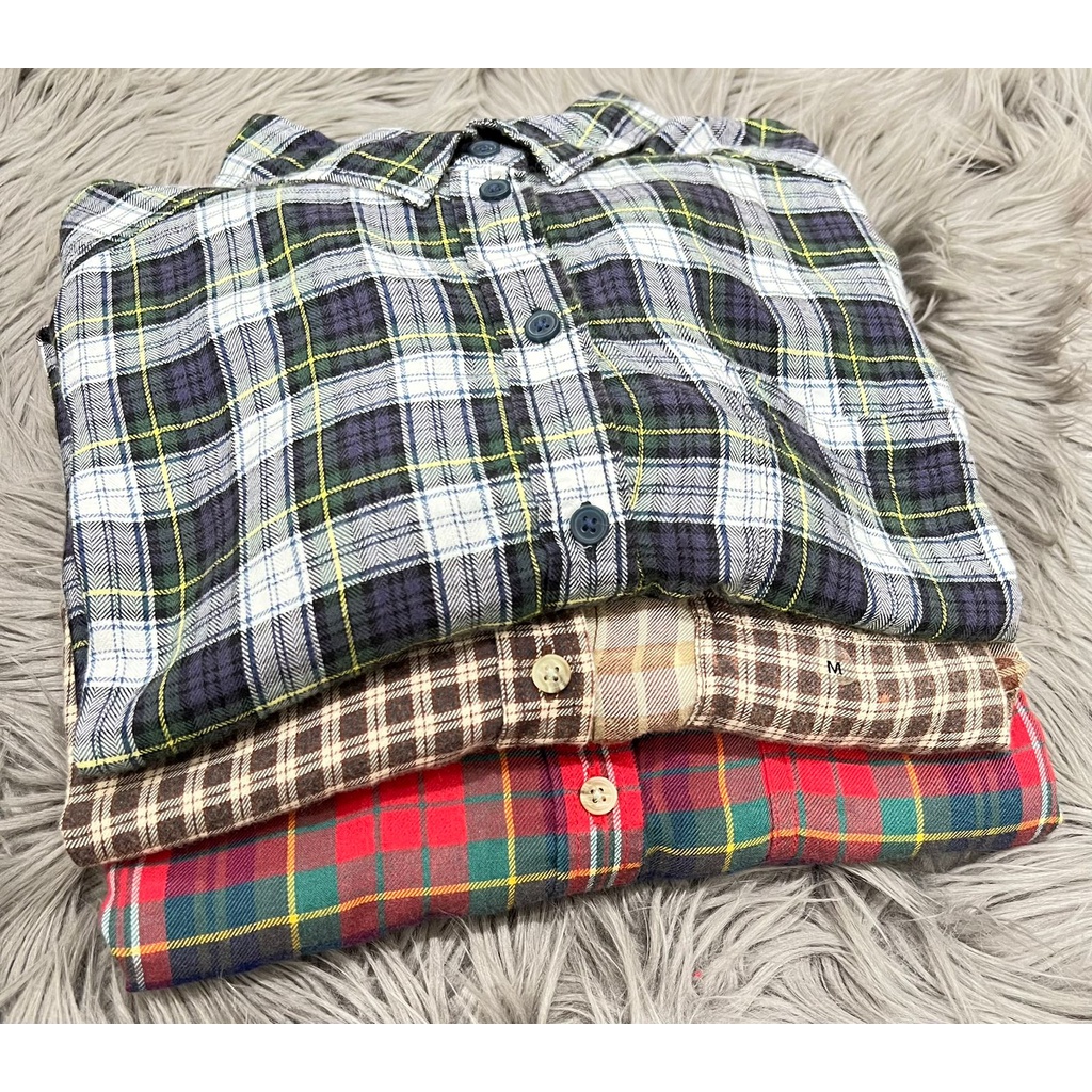 Ae soft flanel blouse