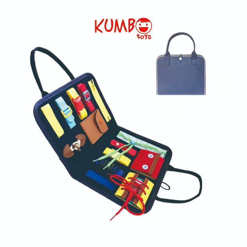 Mainan Edukasi Busy Board Dressing Skill Sensory Board Busy Bag Mainan Montessori Anak