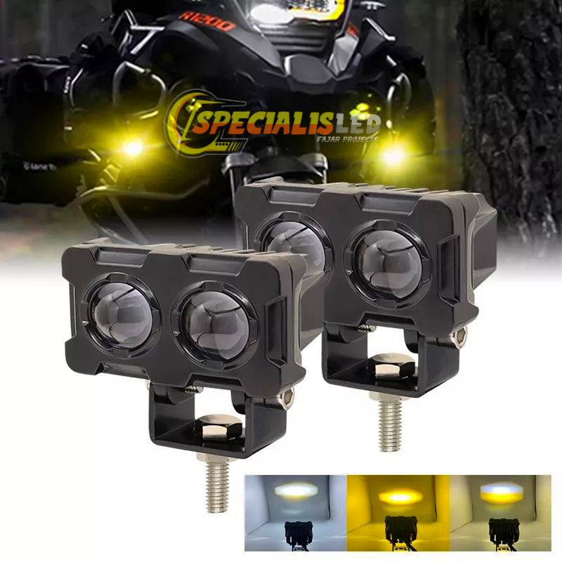 Lampu Laser Gun SQL 2 Mata Slime Putih Kuning