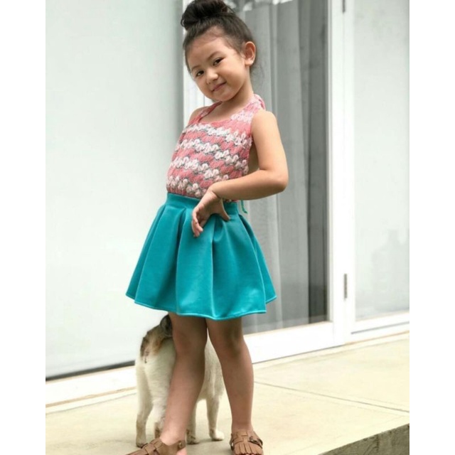 Rok Anak Scuba Pendek Bubble Skirt Anak Perempuan Usia 1-4 Tahun | Rok Mini Bubble Anak Cewek | Rok Anak Pendek Scuba Premium