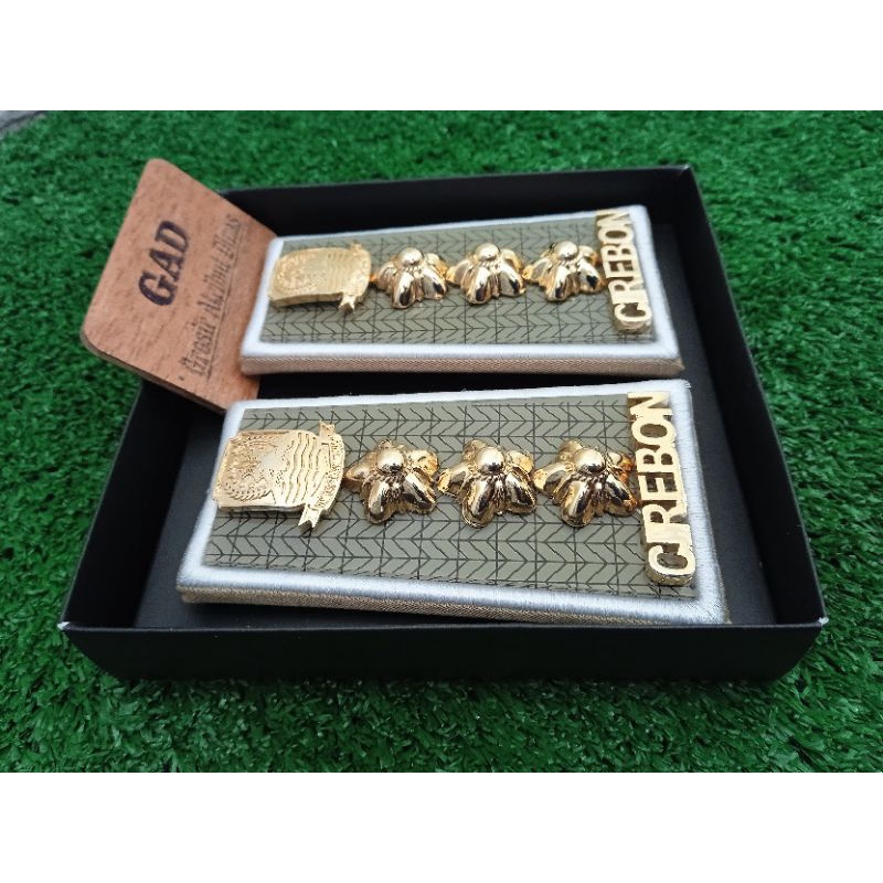 Pangkat Pdh ASN CIREBON 4B Lis Putih Kain Akrilik