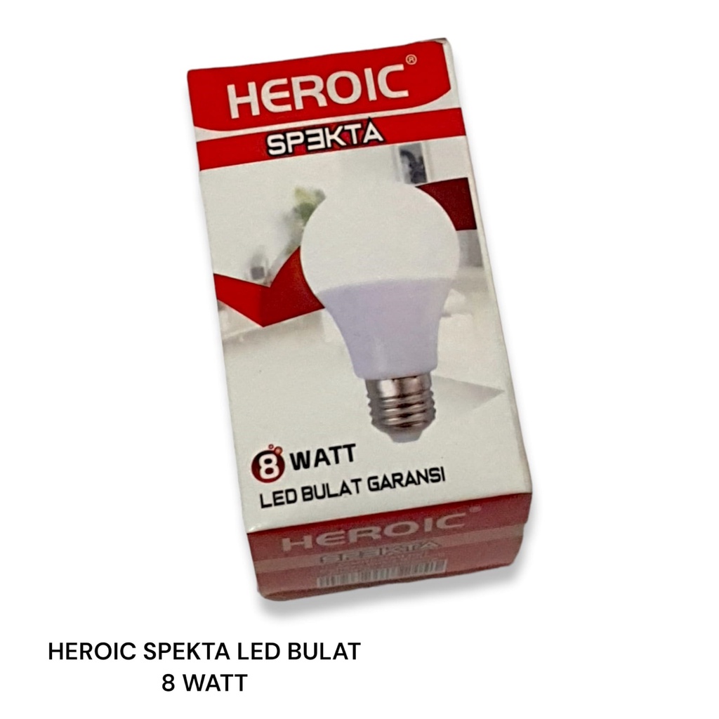 Lampu Led 8 Watt Heroic Spekta Bulb Bergaransi