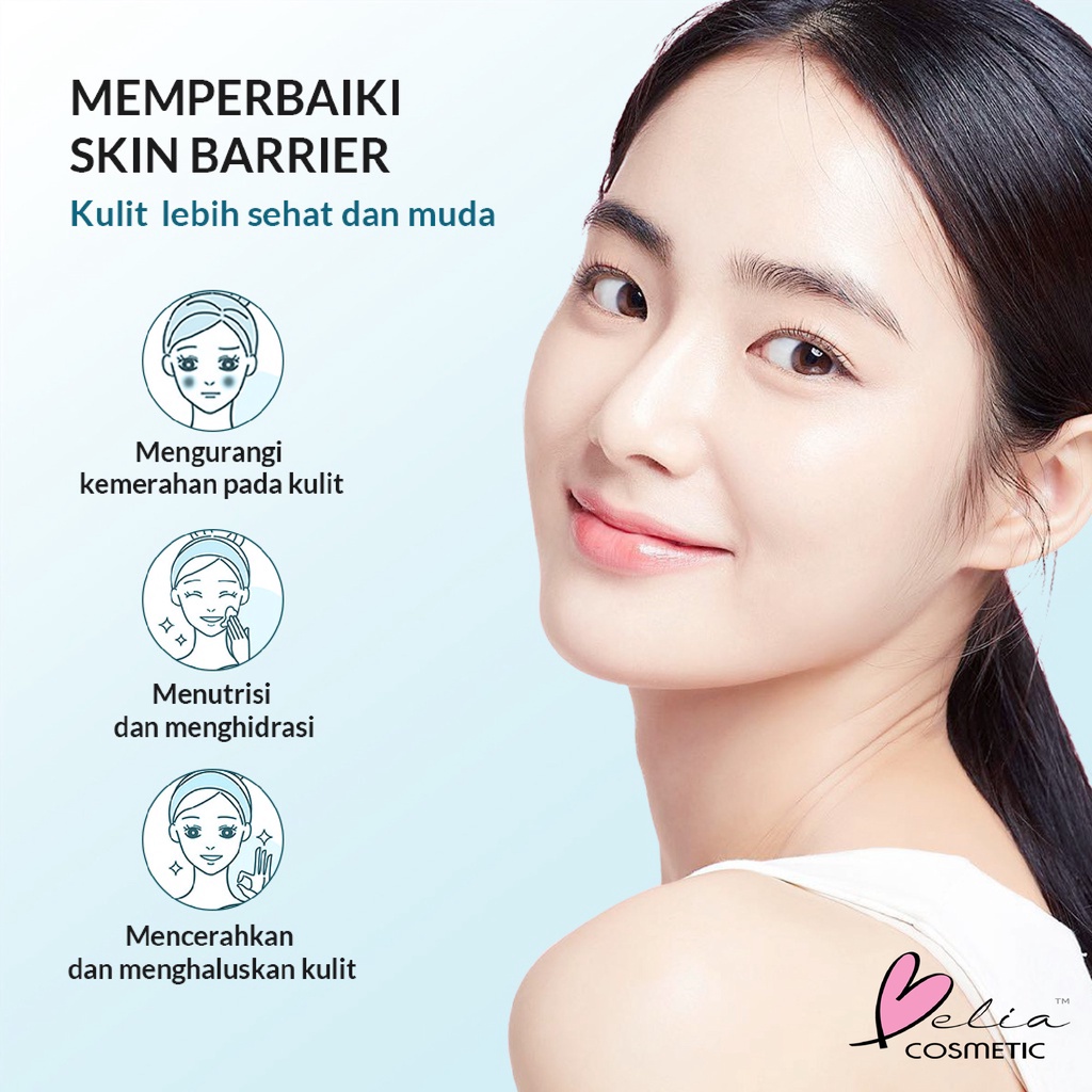 ❤ BELIA ❤ BIOAQUA 7X Ceramide Skin Barrier Repair Moisturizer Travel Kit Skincare Paket With Cleanser 3g + Toner 3ml + Emulsion 3ml + Cream 3g