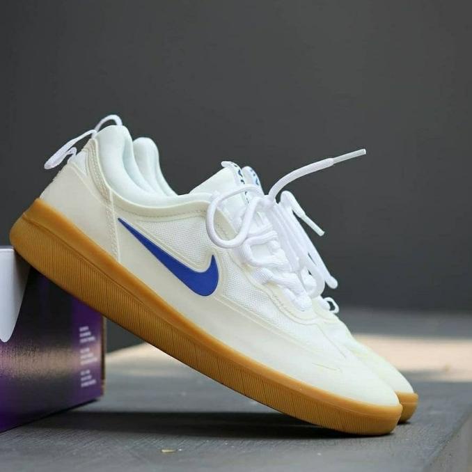Sepatu Nike Sb Nyjah Free 2 - Summit White Blue Sole Gum Atormelzi
