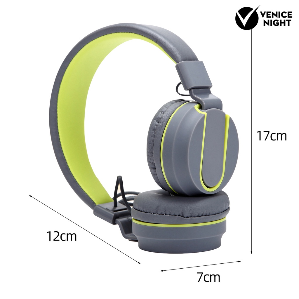 (VNEP) (Berkabel) Headphone High Fidelity Noise Reduction Headset Gaming Stereo 3.5mm Lipat dengan Mircophone untuk Komputer