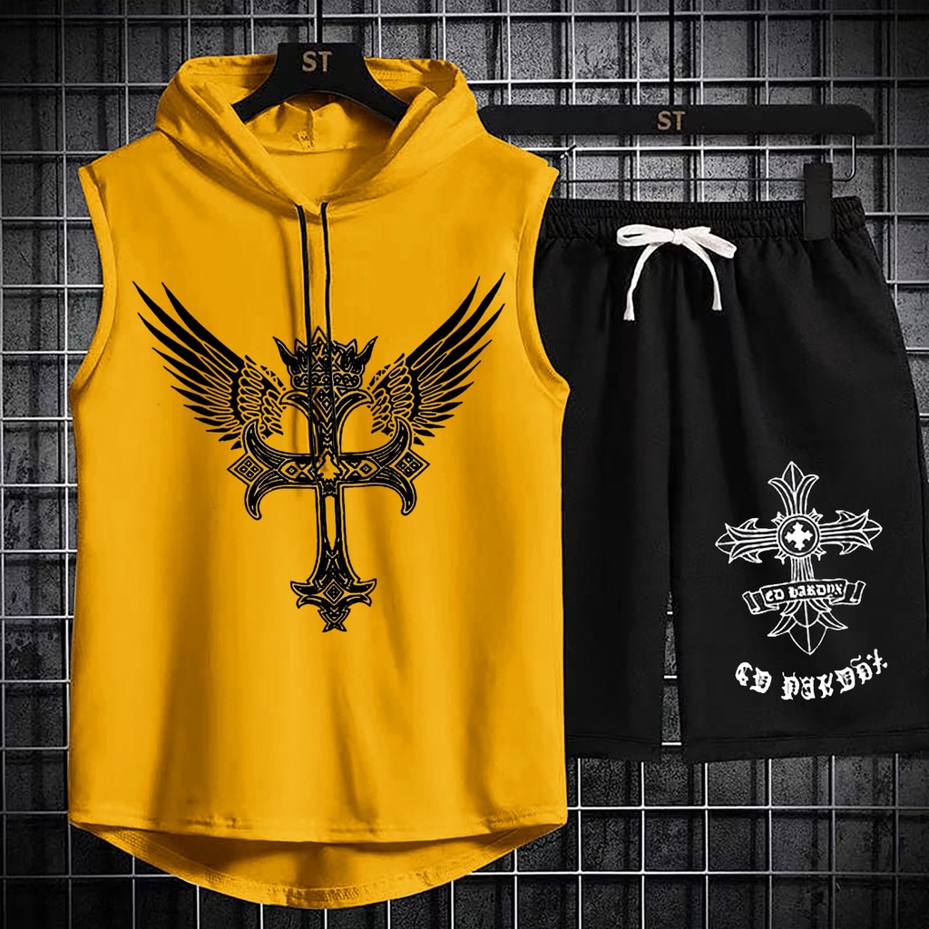 stelan 1 set baju hoddie dan celana edone