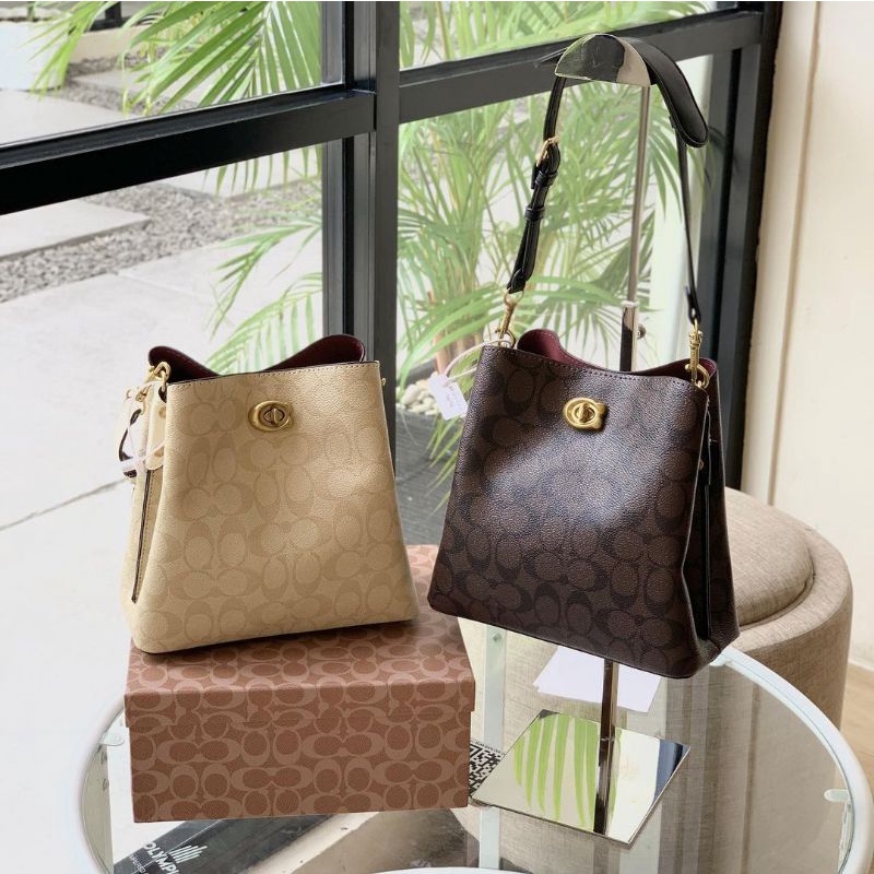 TAS WANITA MURAH COACH CH BUCKET SIGNATURE