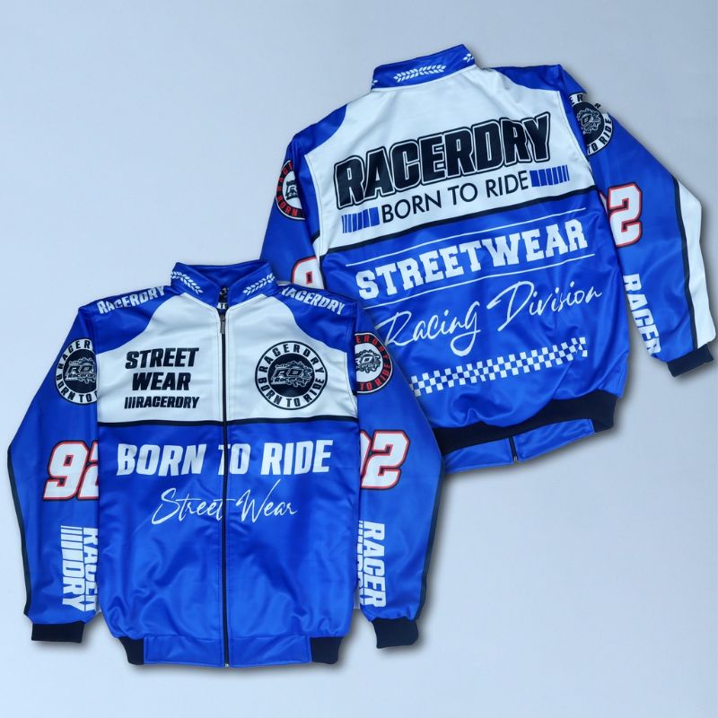 JAKET TOURING MOTOR SUNMORI - VARSITY NASCAR JACKET VINTAGE PRIA WANITA