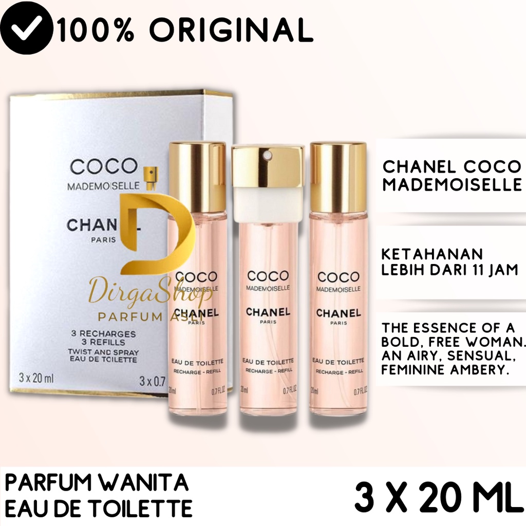 Chanel Coco Mademoiselle Twist And Spray EDT 2x30ml Set Original 100%