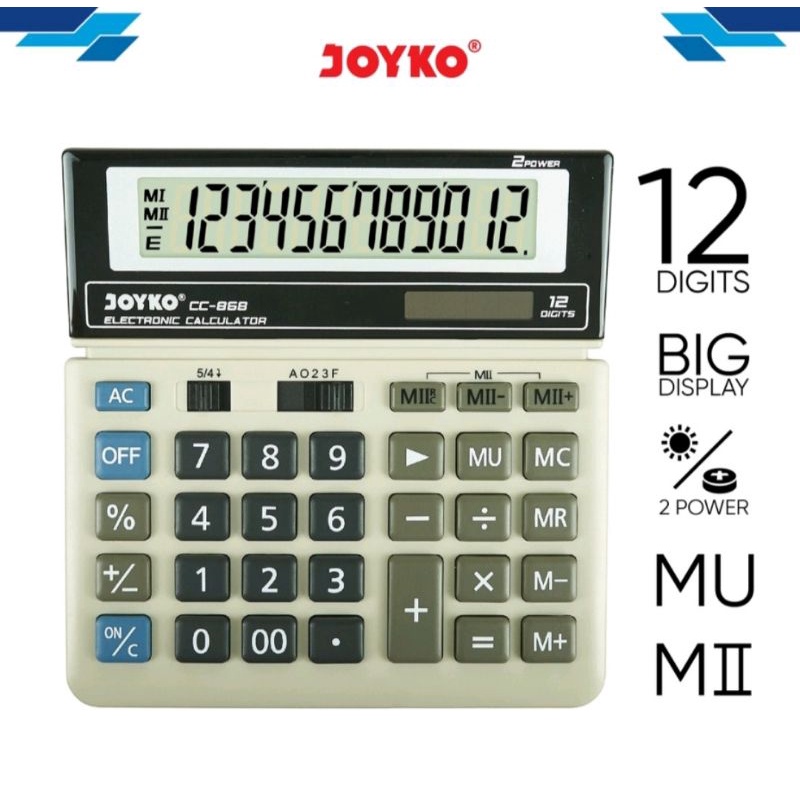 

Kalkulator Elektronik Joyko CC-868 Electronic Calculator