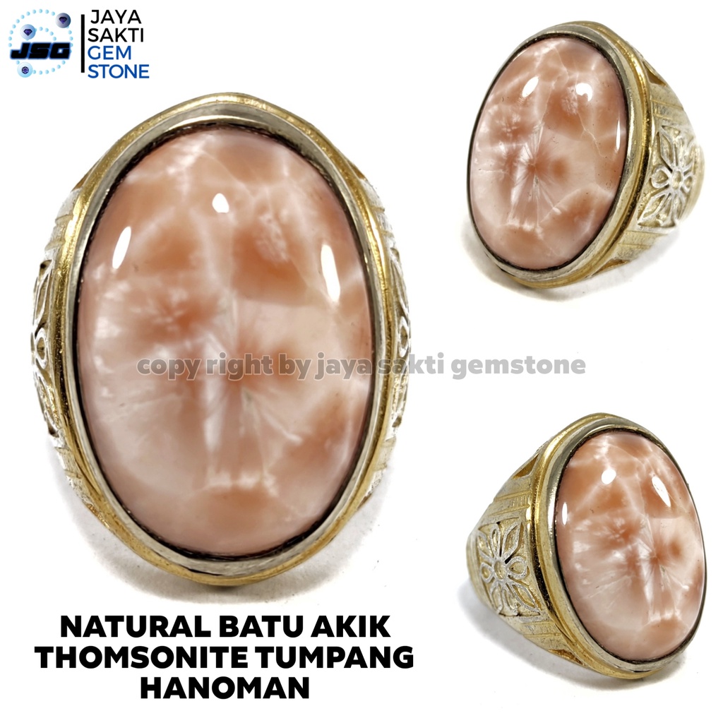 Natural Batu Akik Thomsonite Tumpang Hanoman TH12