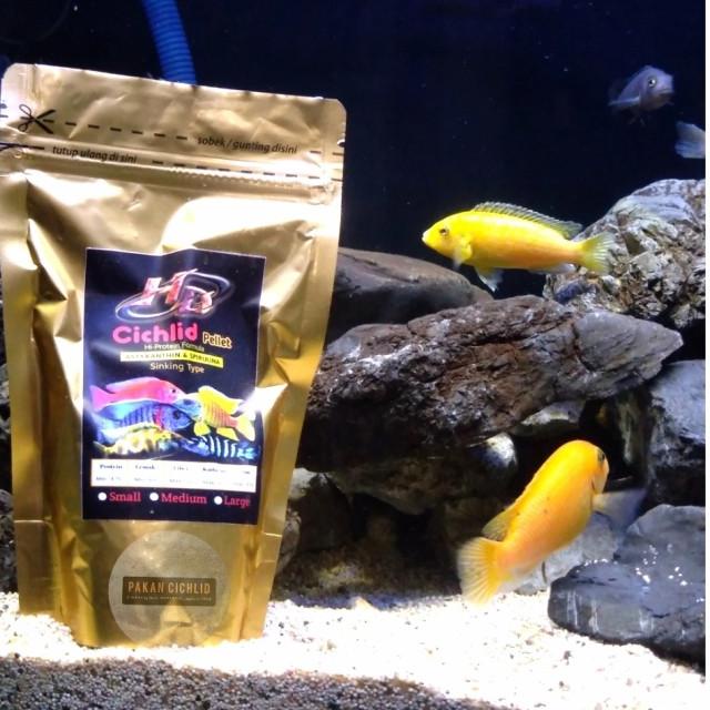 [PAKAN CICHLID] Pelet Ikan HD CICHLID sinking (tenggelam) 250 gr