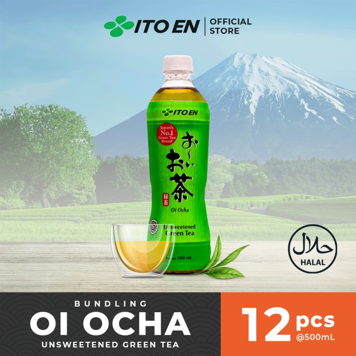

ITO EN OI OCHA UNSWEETENED TEH HIJAU JEPANG 500ML NO SUGAR - 12 PCS