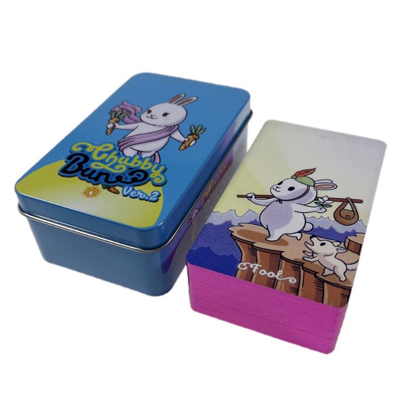 Chubby Bun Tarot 9.8x5.7cm kemasan kaleng include guide paper